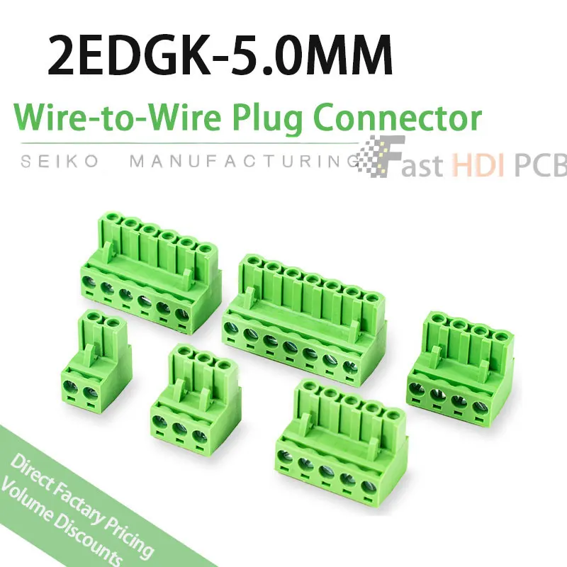 나사 없는 플러그인 5.0mm 그린 터미널 2-16P | V0 PA66 난연성 | 패널 & 전원 시스템 | 니켈-구리 접점