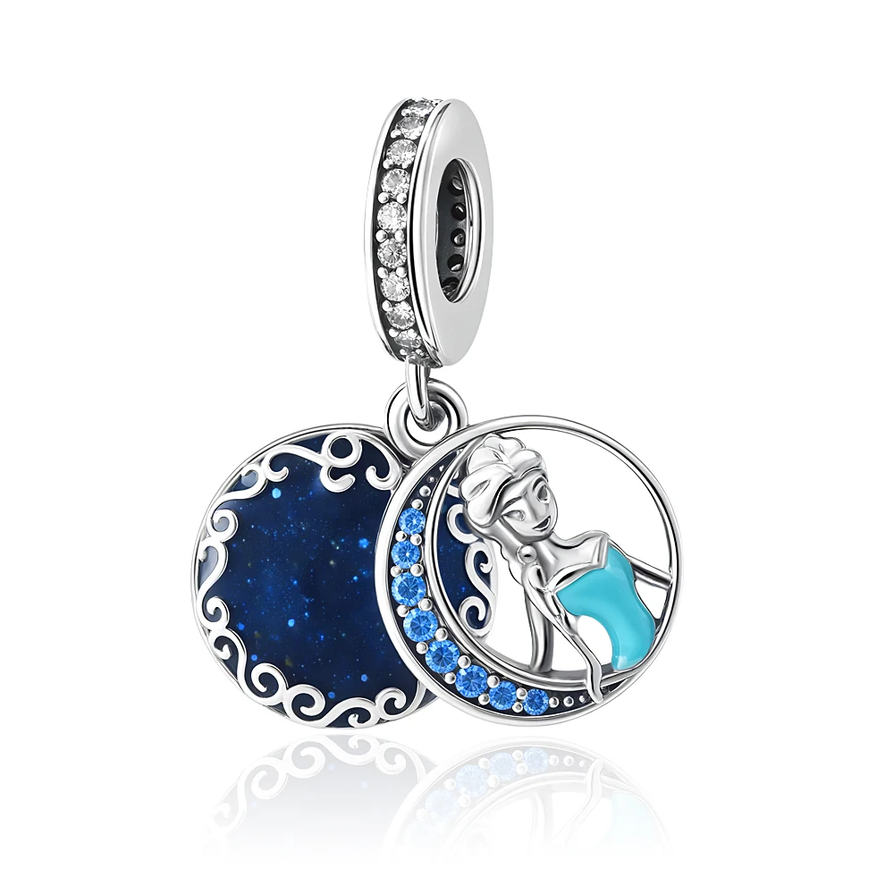 قلادة برج حديد الموز على شكل قرد فضي عيار 925 جديدة لعام 2025 مناسبة لسوار أوروبي أصلي مجوهرات رائعة ذاتية الصنع