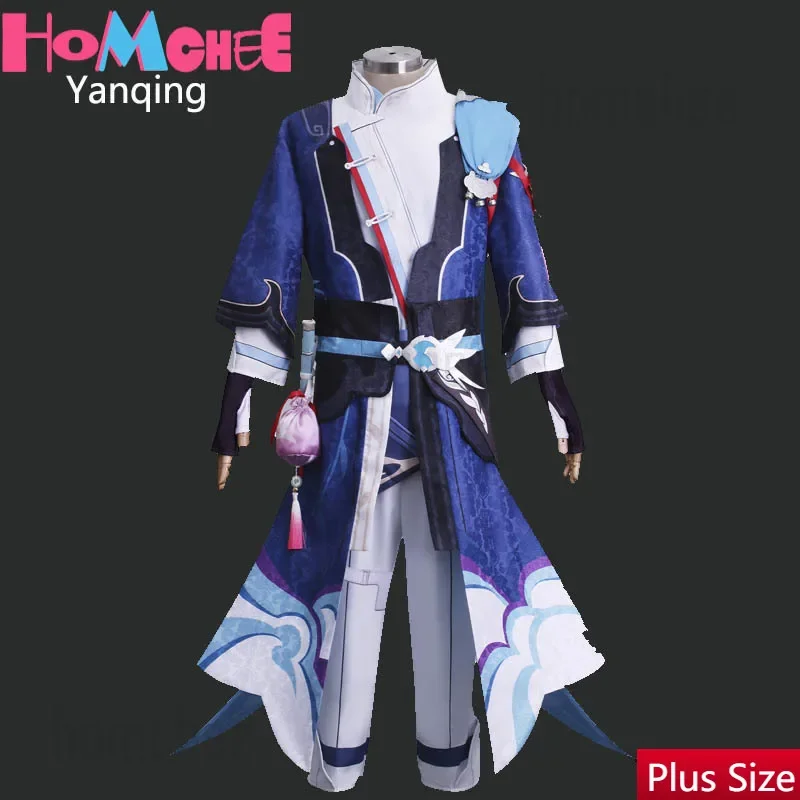 Honkai Star Rail Cosplay für Männer Yanqing Kostüm Perücke Party Halloween Kleidung Anime Spiel Star Rail Honkai Yanqing Cosplay Mann