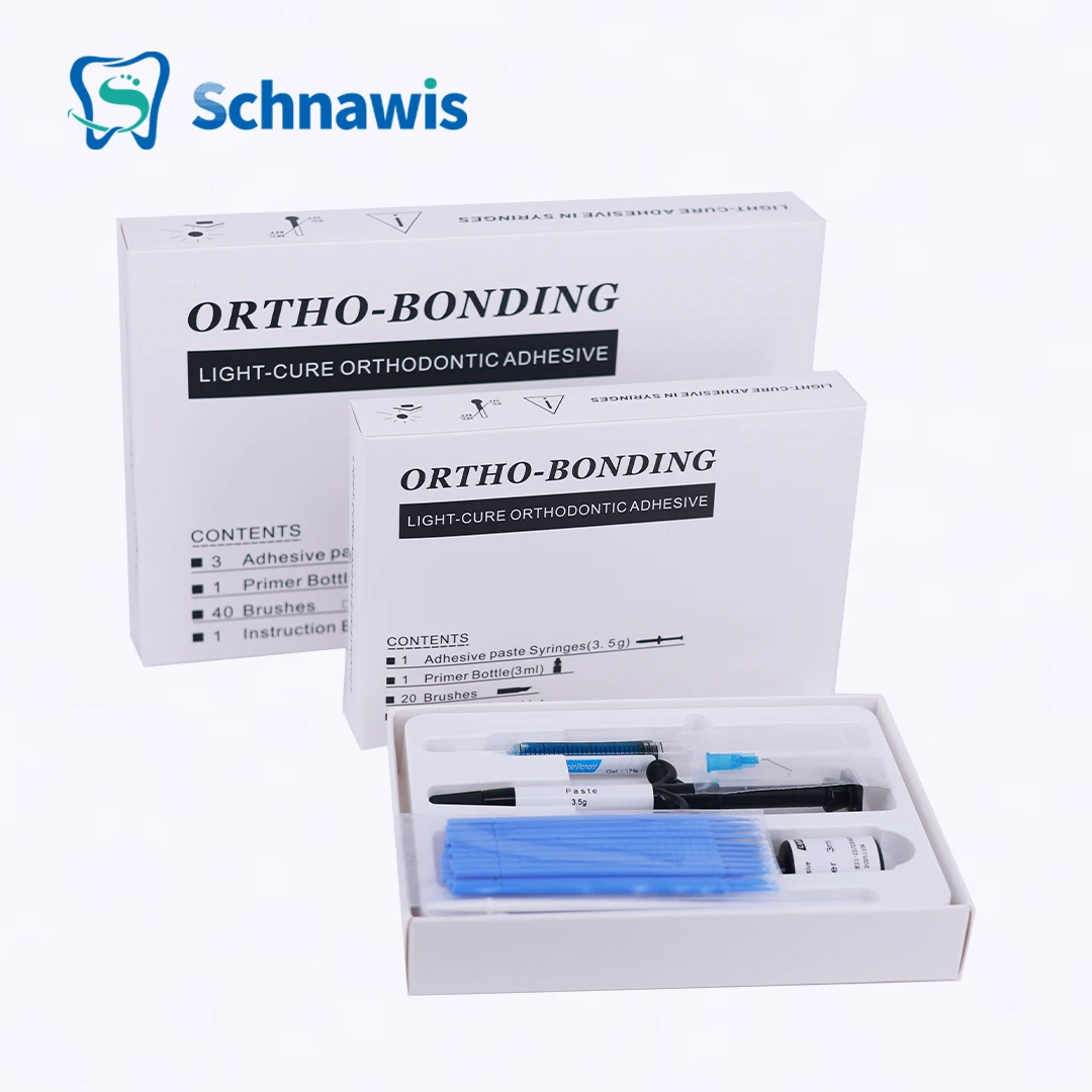 Dental Orthodontic Light-cure Adhesive Full Kit Adhesive Bondable Glue Bonding Brackets Buccal Tube Braces Bonding System