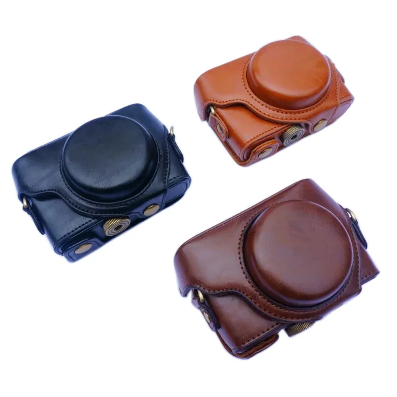 حافظة كاميرا جلدية حقيبة قبضة حزام لسوني RX100 مارك II III IV فولت M2 M3 M4 M5 M6 M7