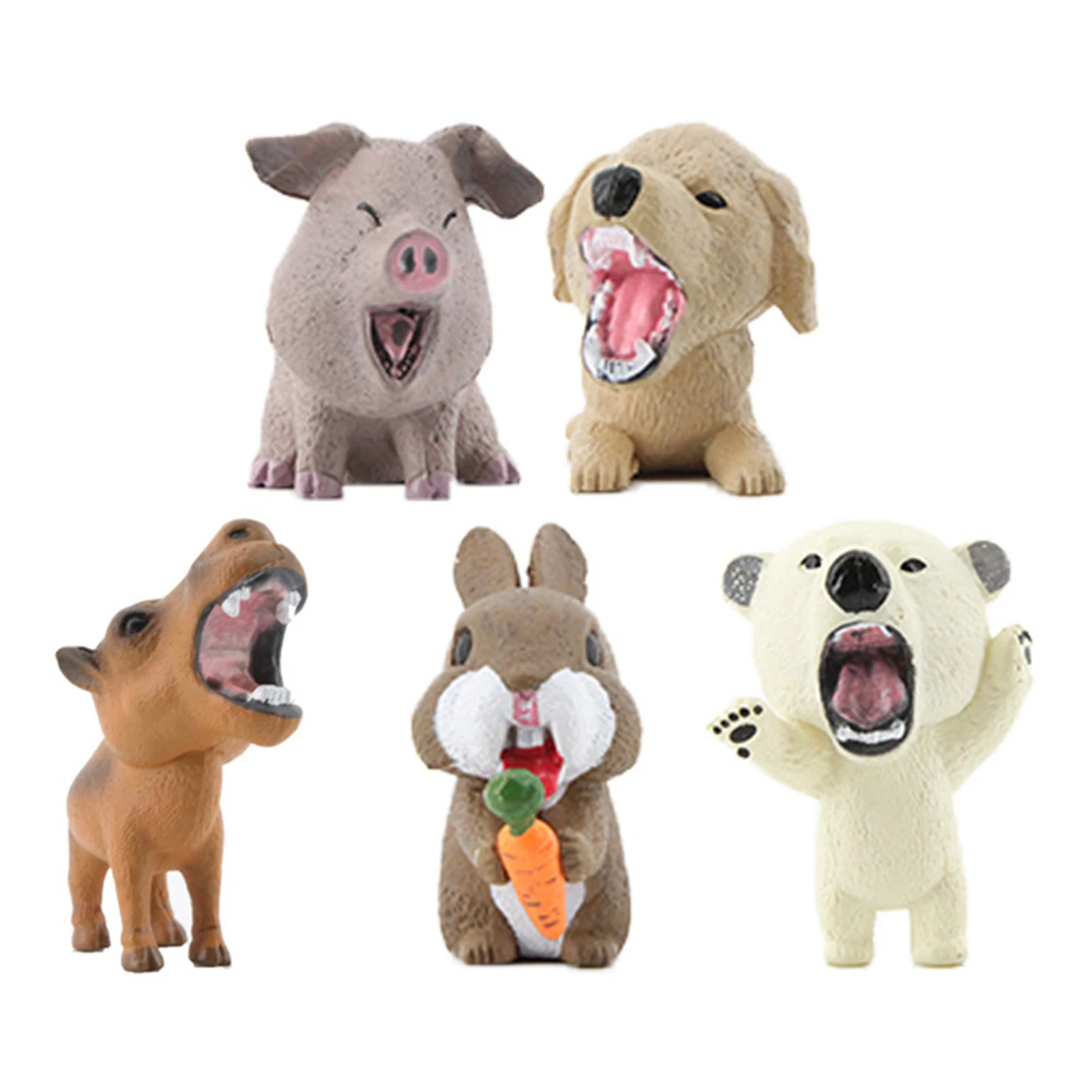 โมเดลรูปสัตว์การ์ตูน ของเล่นฟิกเกอร์ 5 ชิ้น