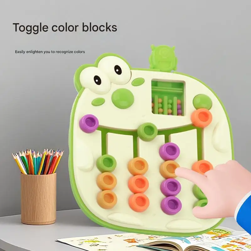 Crianças jogando jogos de tabuleiro brinquedos educativos montessori dos desenhos animados jogos, reconhecimento de cor pensamento lógico treinamento brinquedo presente