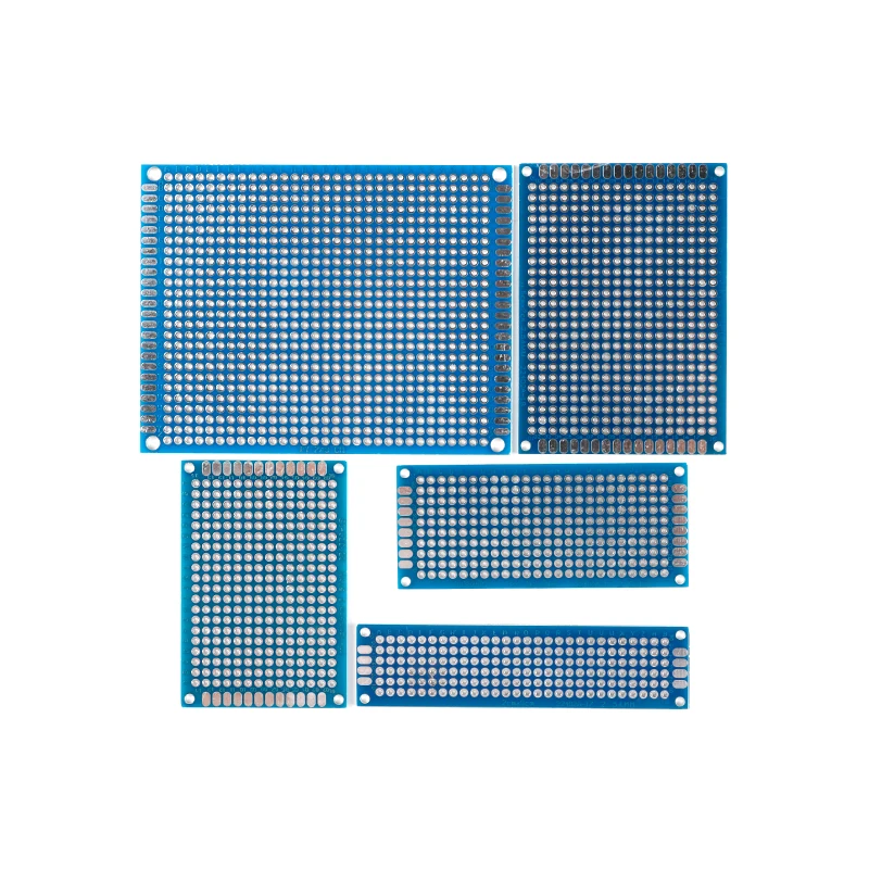 5pcs/lot Double Sided Protoboard Breadboard Universal PCB Experiment Circuit Board Blue 2*8cm 3*7cm 4*6cm 5*7cm 7*9cm 2.54mm