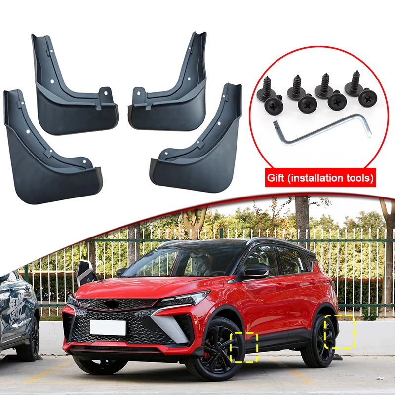 

Car Styling Fit For Geely Coolray 2023 2024 ABS Car Mud Flaps Splash Guard Mudguards MudFlaps Front Rear Fender Auto Accessories