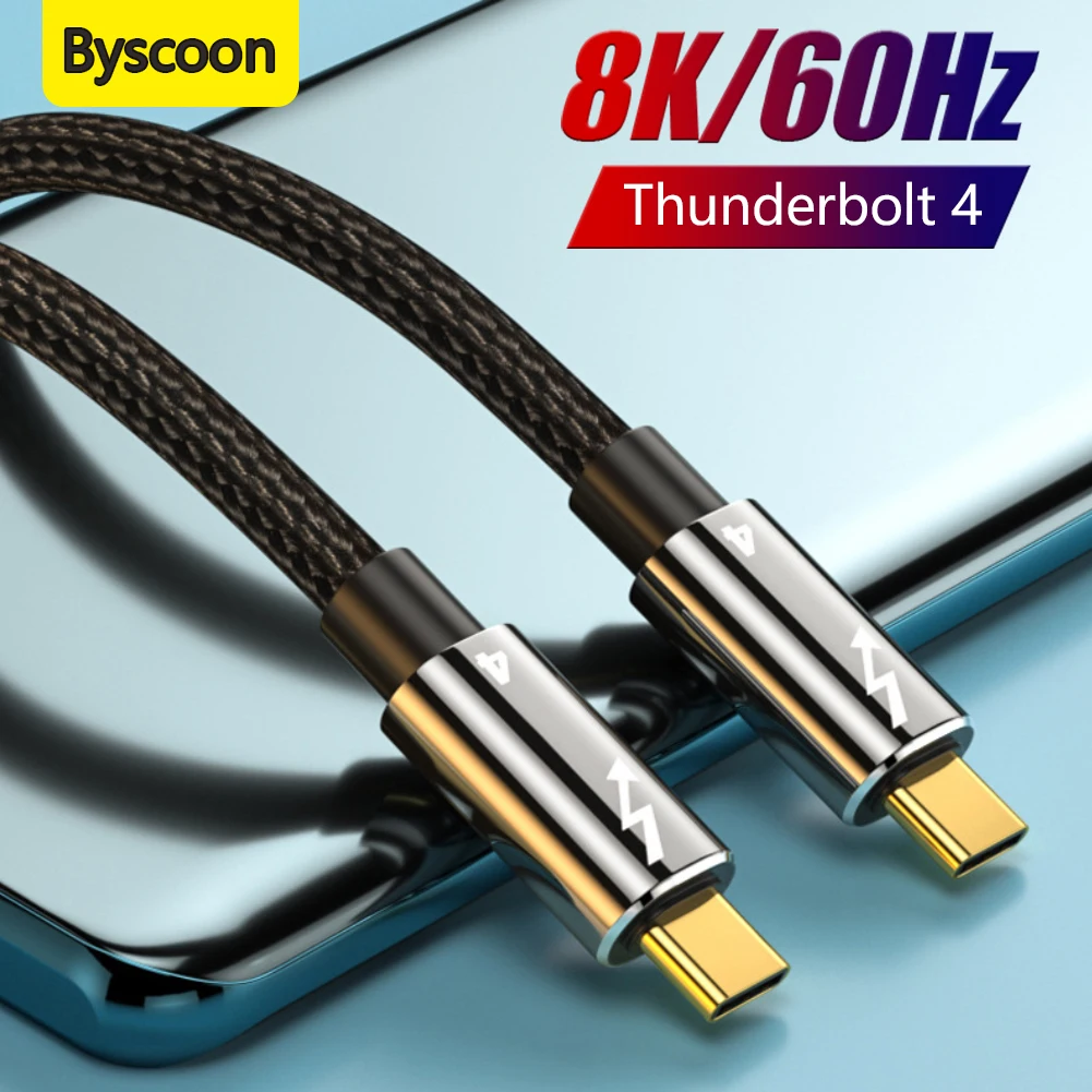 Кабель для быстрой зарядки Thunderbolt 4/3, USB 100, 40 Гбит/с