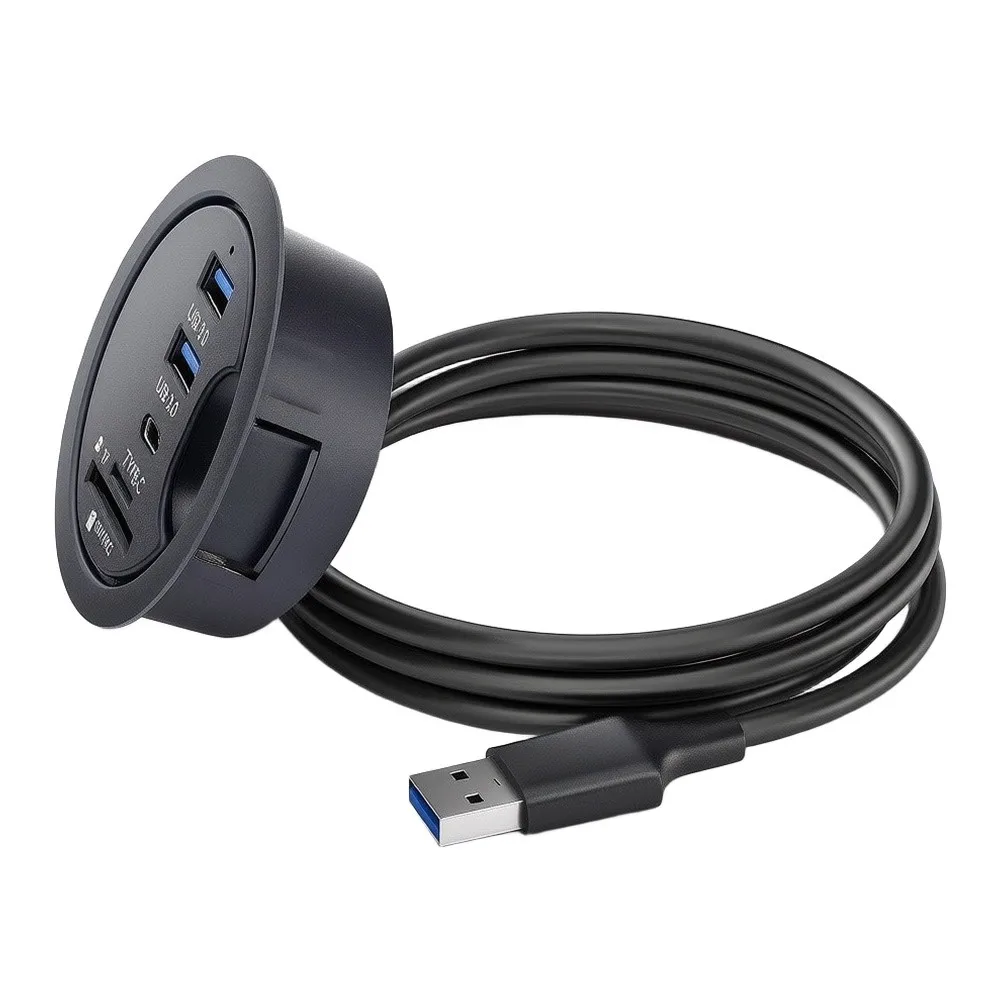 Card Reader Hub USB 3.0 Hub Workspace Organization For SD TF Card 2 Ports USB 3.0 Enhanced Data Transfer Speeds