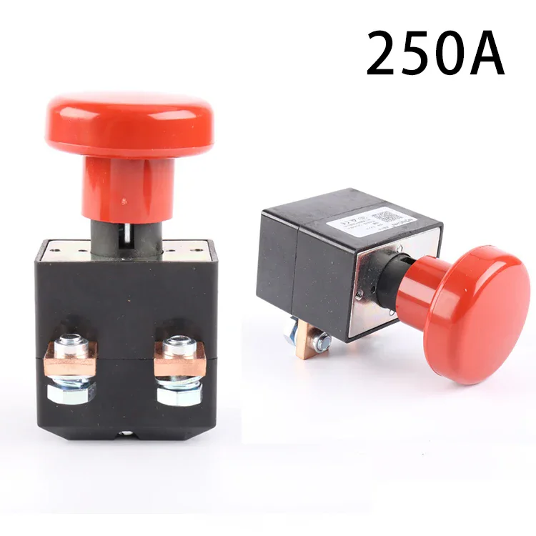 125A 250A ZJK300A البليت الكهربائي التراص رافعة شوكية تيار مستمر الطاقة الطوارئ وقف الفطر الأحمر مفتاح بـزر دفع مع سلك