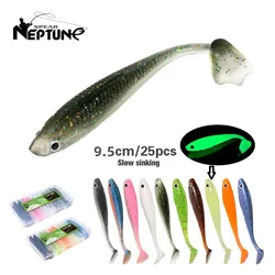 Fishing Lures Set 25Pcs 95mm Soft Fish fake Swimbait for Trolling Wobbler Silicone Bait Kit Sea Fishing Predator Lure with Box