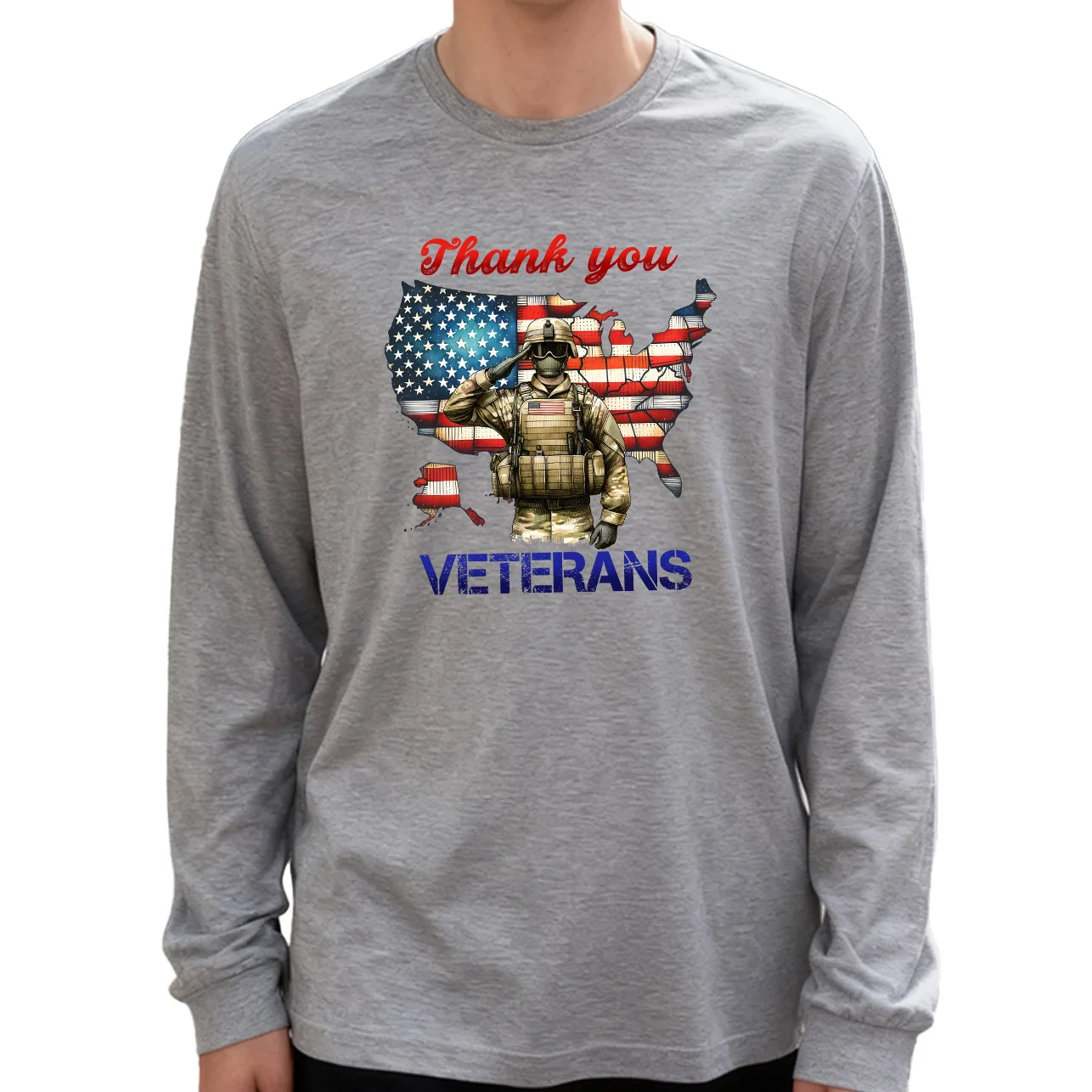 Мужская футболка Salute с длинным рукавом, 100% хлопок, 180 г, с круглым вырезом, повседневный стиль, мягкая и дышащая