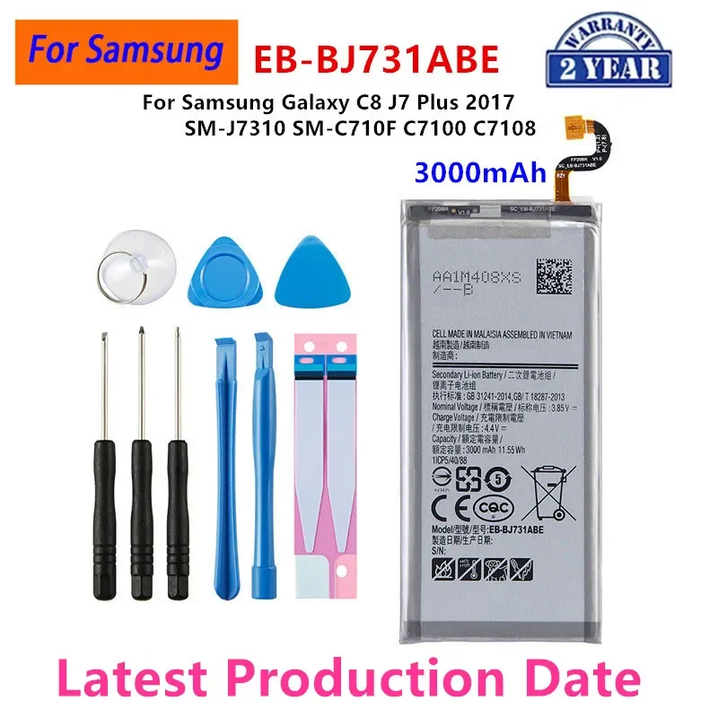 Brand New EB-BJ731ABE 3000mAh Battery For Samsung Galaxy C8 J7 Plus 2017 SM-J7310 SM-C710F C7100 C7108 Batteries