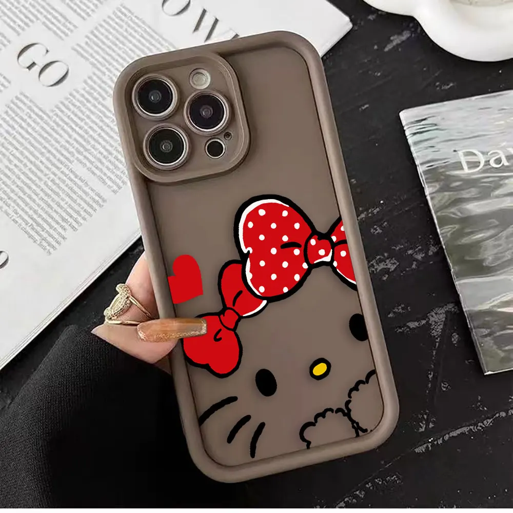 Hello Kitty Cartoon Soft Silicone Phone Case Capa, Shell para Redmi A1 Nota 13 12 12S 11 11T 10 9 9S 8 Pro Plus