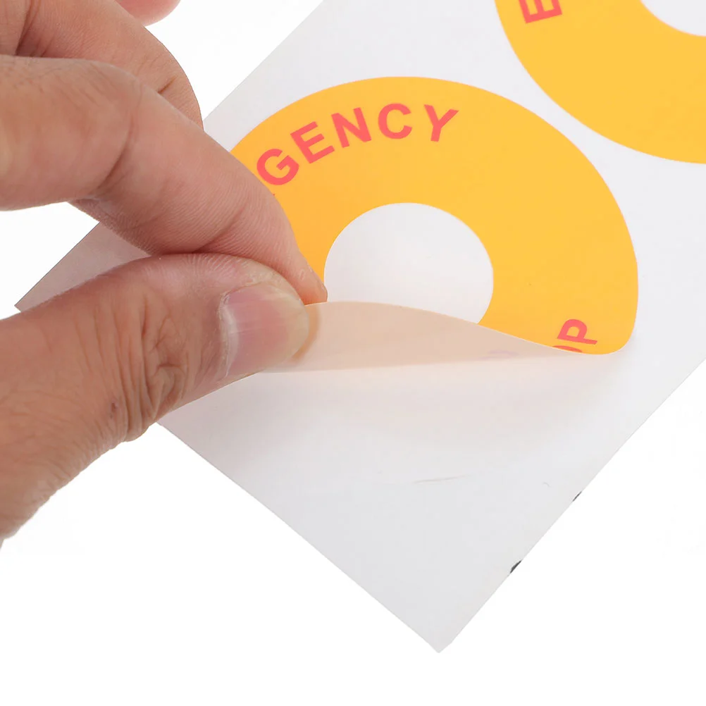 Electrical Safety Signs Warning Stickers Button Equipment Decal Caution Pp Emergency Stop Machinery Label Push