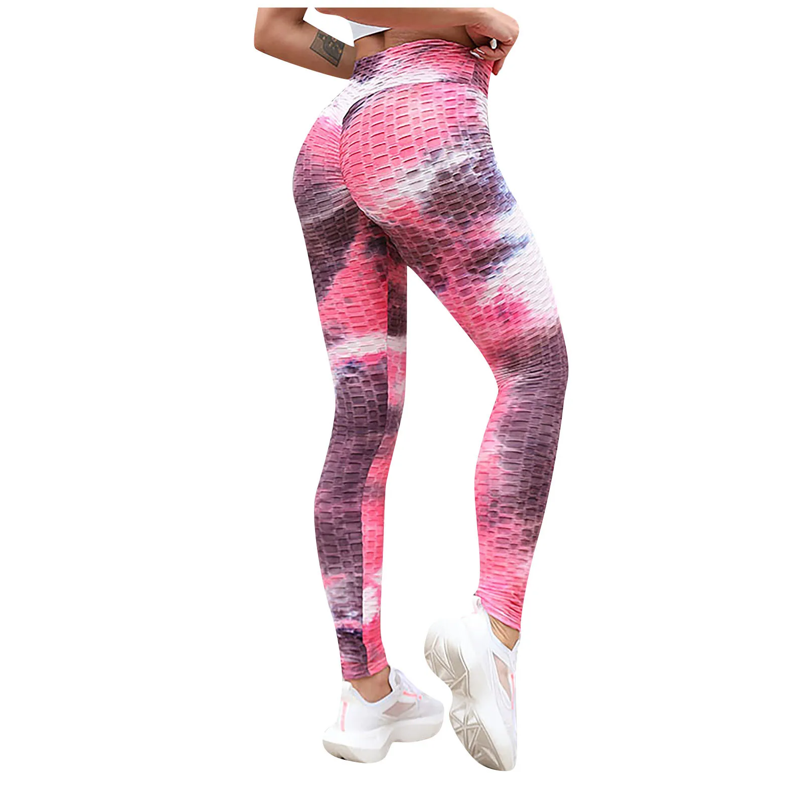 Women\'s Ink Yoga Tie-Dye  Pants Slim And Hip Lifting Exercise Bottom Pants