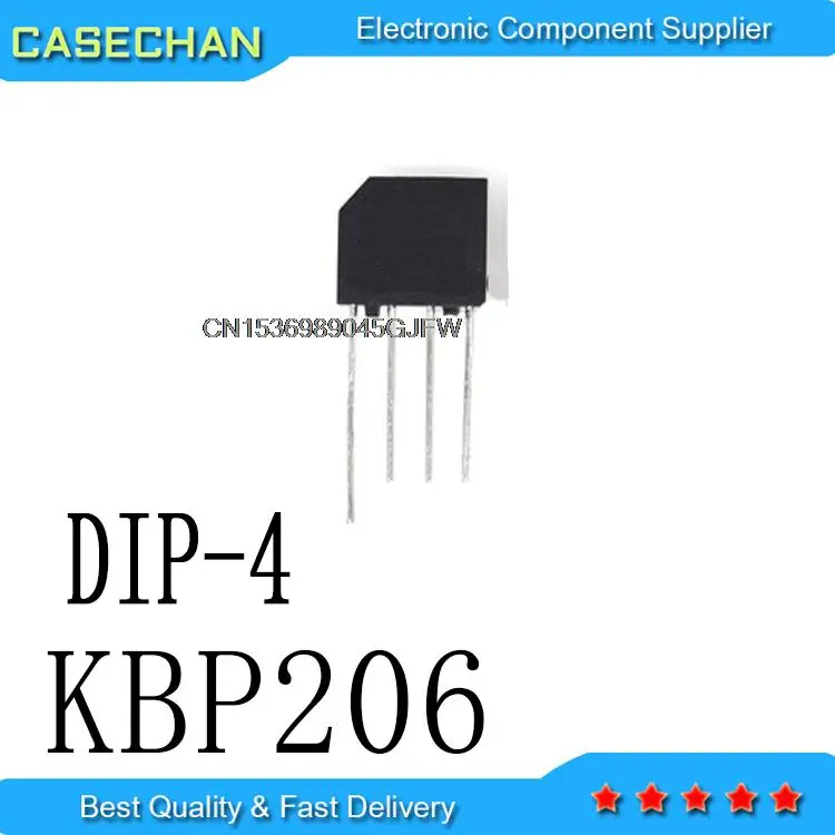10Pcs KBP206 KBP206G KBP208 KBP210 2A 600V