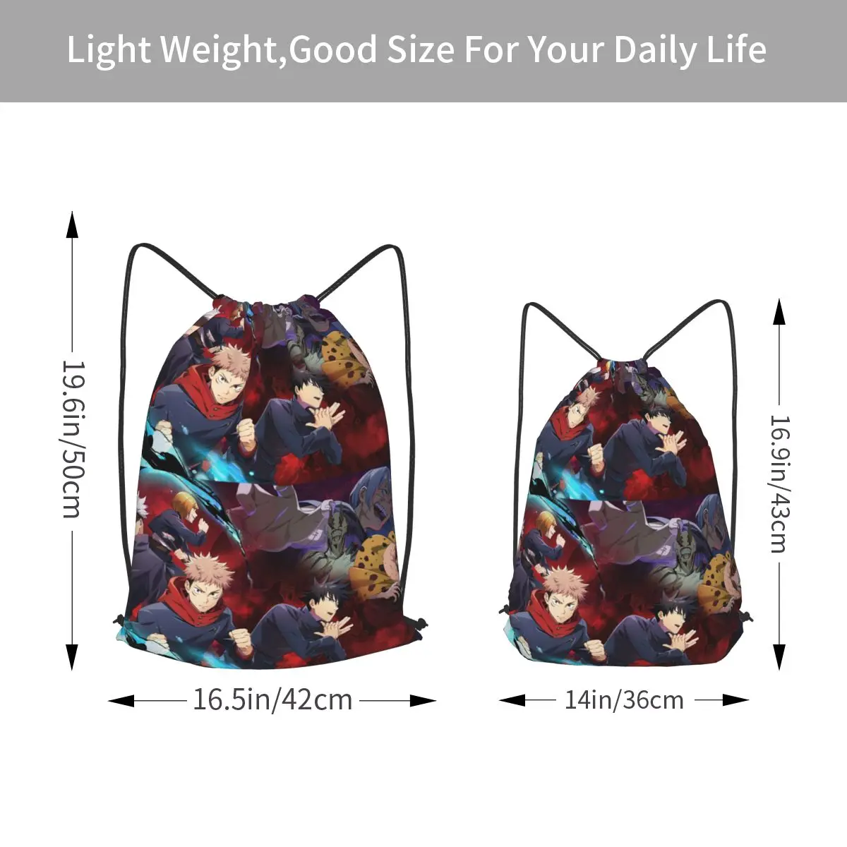 Megumi Besto Friendo Jujutsu Kaisen Sukuna Anime Backpacks Casual Drawstring Bags Sports Bag Book Bags for Travel Students