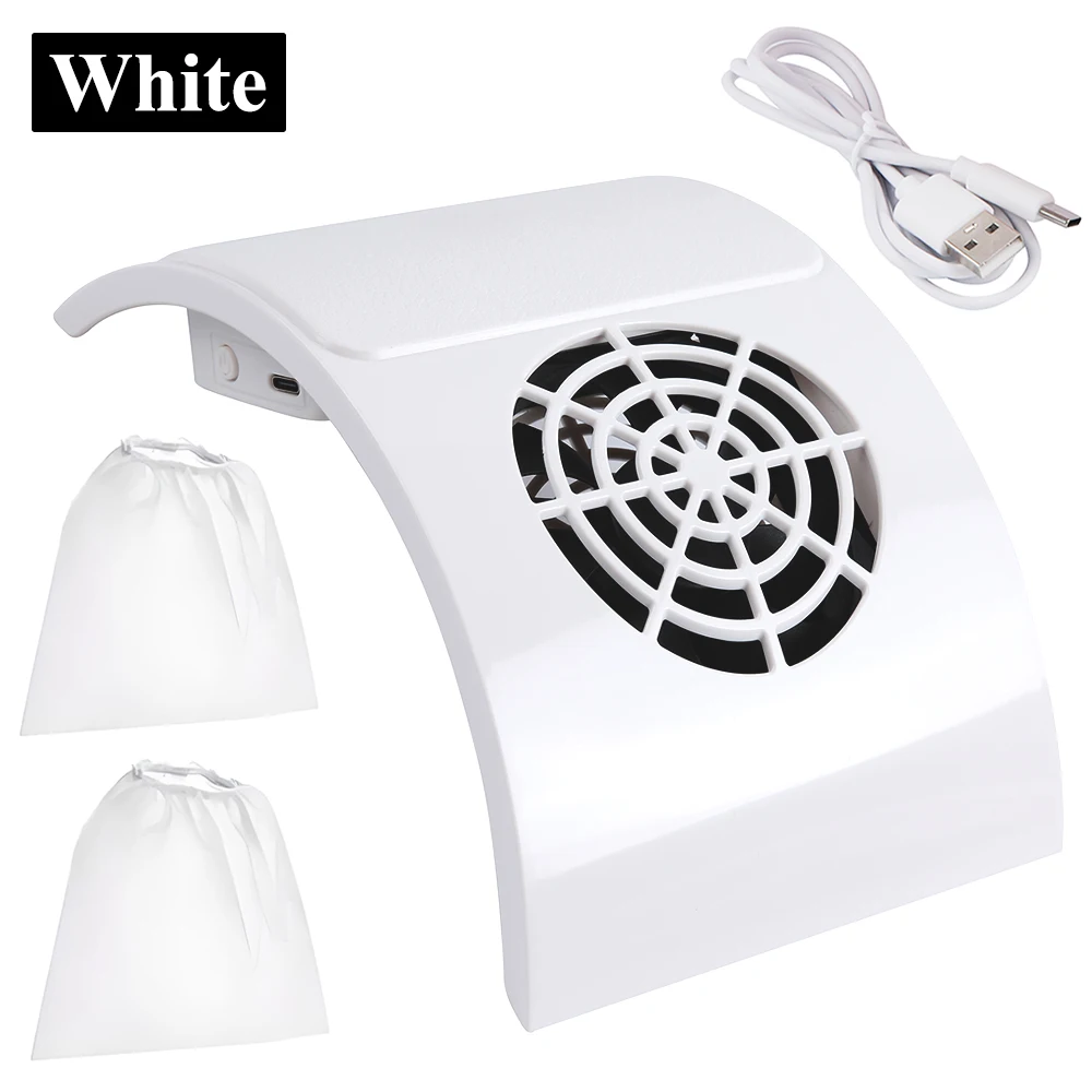 Nowy odkurzacz do pyłu paznokci do maszyn do manicure, mocny odkurzacz do paznokci z wymiennym workiem na kurz do sprzętu do paznokci.