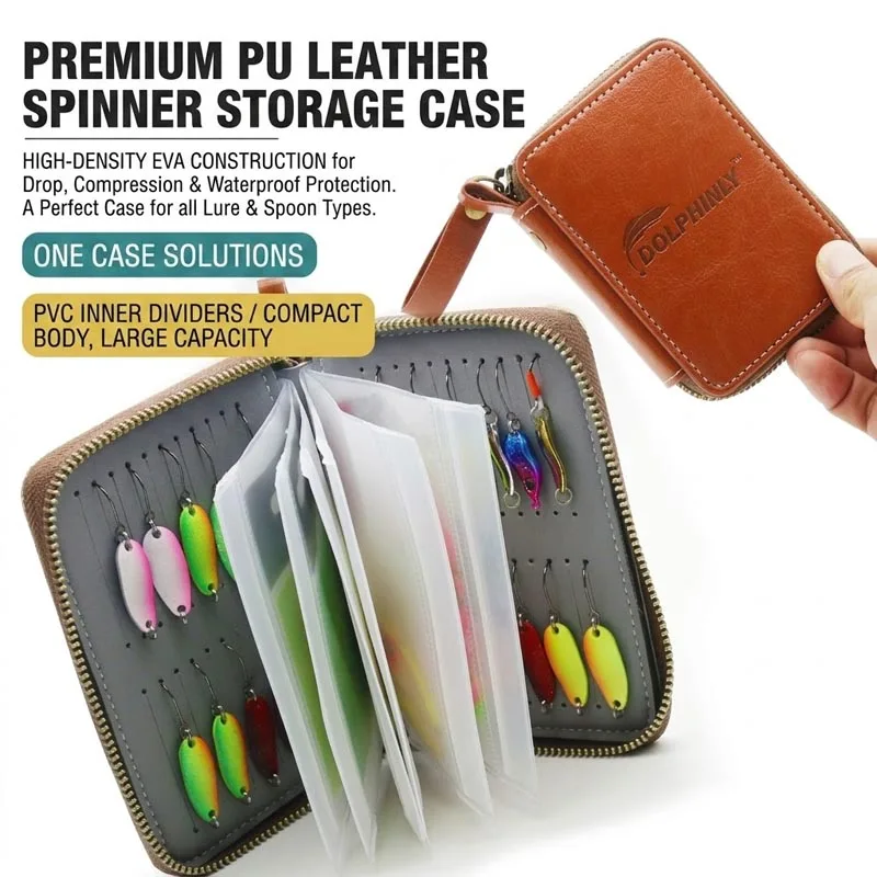 Ultralight Stream Fishing Lure Wallet, Portable EVA Foam Storage Bag for Micro Spoons, Spinners & Flies, Tackle Organizer