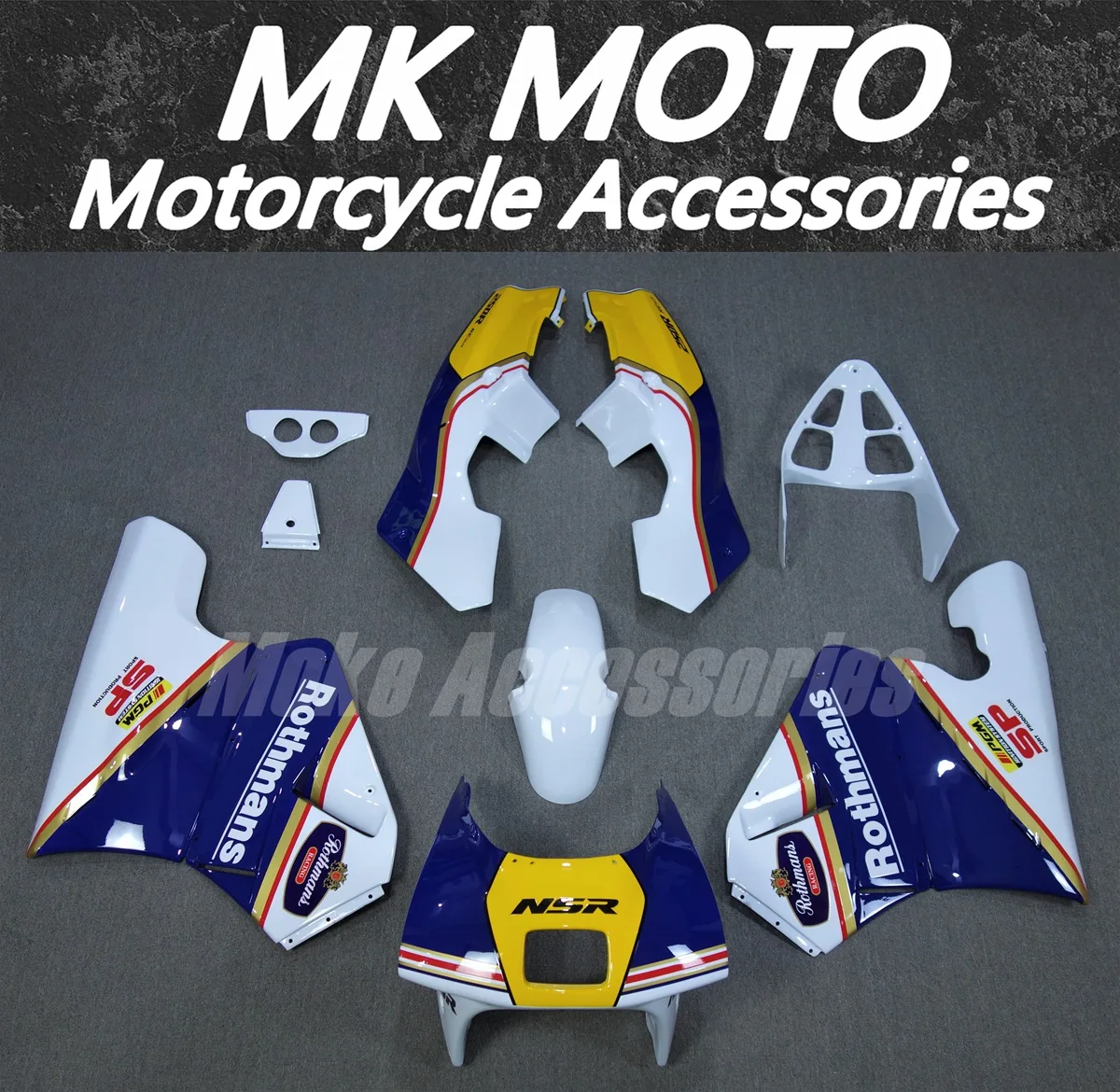 Motorcycle Fairings Kit Fit For NSR MC18 1989 Bodywork Set High Quality Abs Handmade mould Blue White