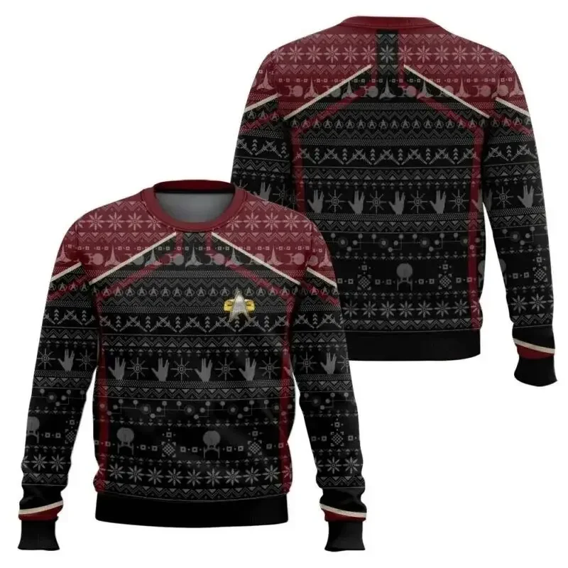 Captain Picard's "Star Trek" Ugly Christmas 2026 New Sweater Cartoon Anime Neutral Hoodie Couple Hoodie Clothing Sportswear view 2