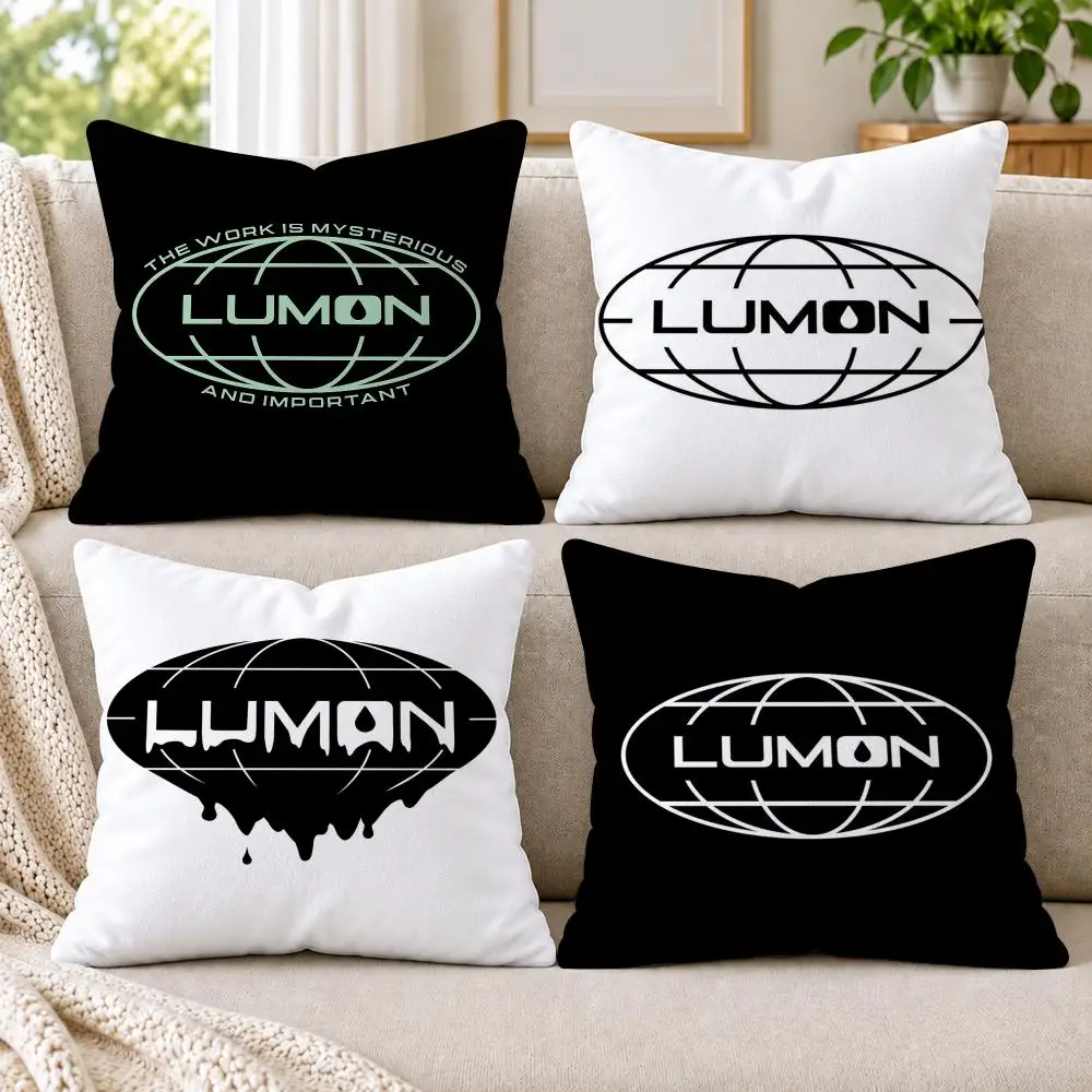 L-LuMon S-SeveRance Cushion Cover Short Plush Double-Sided Printing Sofa Bedroom Pillow Case Aesthetic Home Decor