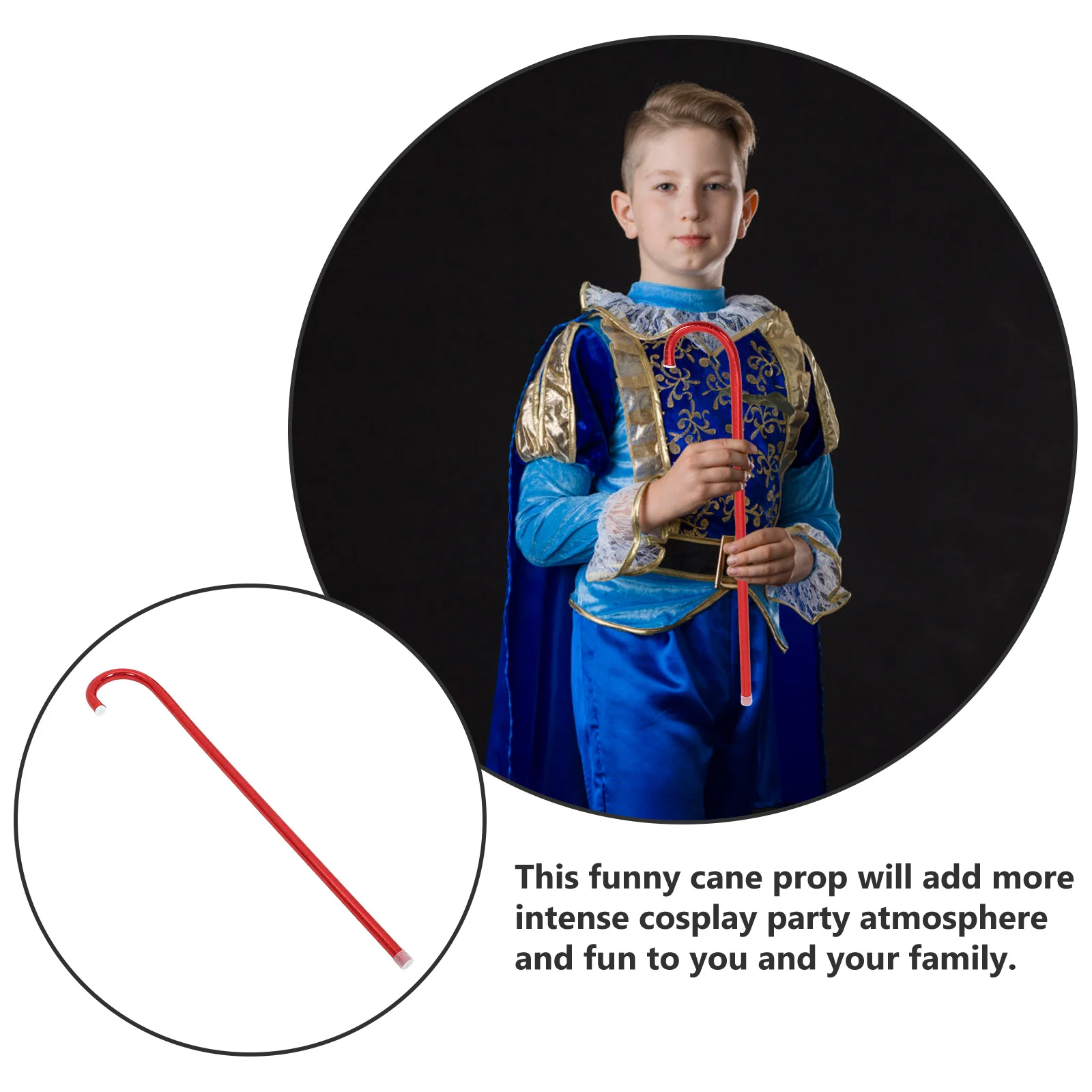 1pc Jazz Dance Cane Kids Cosplay Walking Stick Stage Performance Prop Halloween Costume Accessory Party Supply