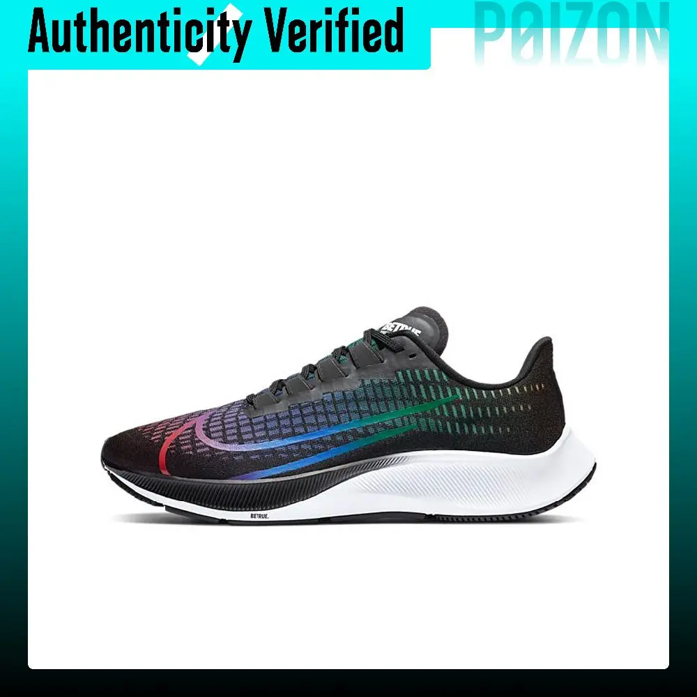 Nike Pegasus 37 Running Shoes Men's Low-top Black Rainbow CV0266-001