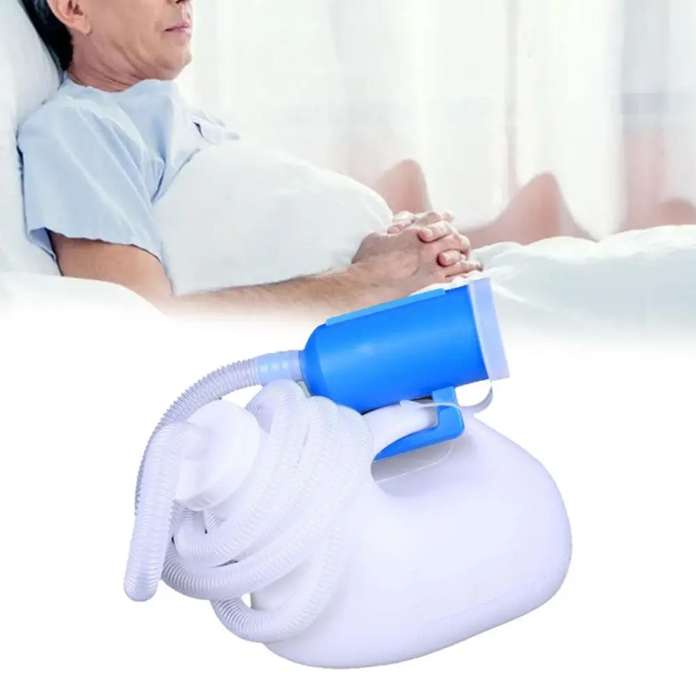 Men Reusable Pee Jug Male Urine Bottle Long Tube With Lid Portable Thicken Men's Potty 2000ml For Hospital Camping Car