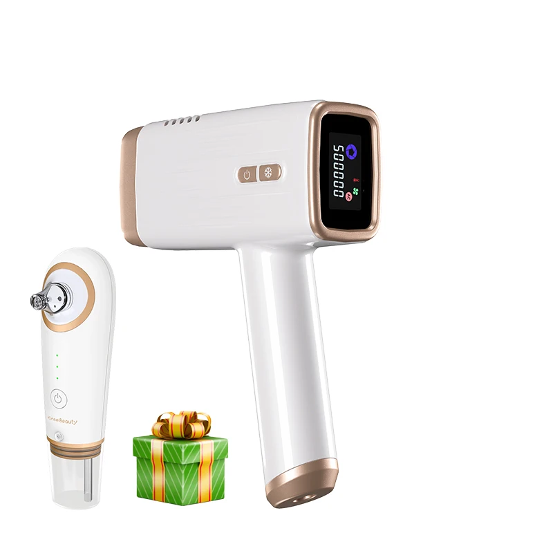 KinseiBeauty E3 Laser Hair Removal Device for Women KBE3 ICE Cooling IPL Laser Epilator 500000 Flashes Facial Hair Remover