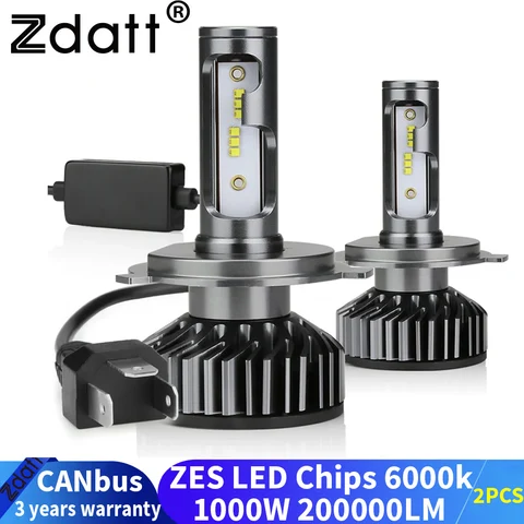 Новая h4 led лампа H1 H4 1000 Вт H7 Led Canbus H11 H8 9005 HB3 9006 HB4 880 H27 Автоматические светодиодные фонари 200000LM 6000K 12V Противотуманная фара