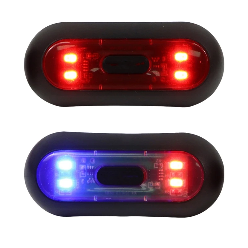 

Bike Taillight Motorbike Helmets Safety Warning Rear Lamp Light Rechargeable LED