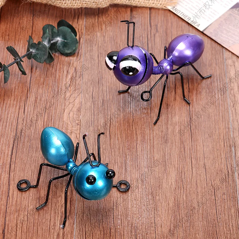 Creative Cute Wrought Iron Ant Small Ornament Home Decoration Living Room Children's Room Office TV Cabinet Decoration