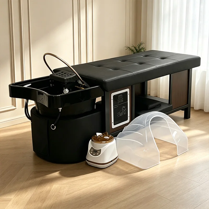 New Design Head SPA Fumigation Shampoo Bed, Barber Shop Hair Wash Beds, Multi Health Project Salon Store Commercial Furniture