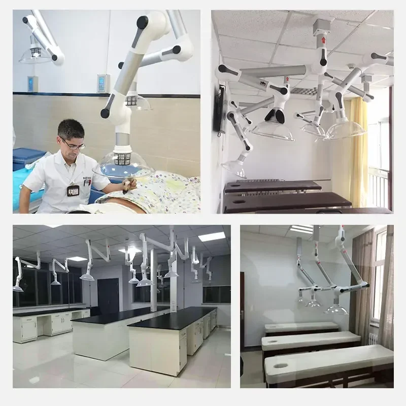 Universal Arm Saughaube Labor Auspuff Flexible Positionierung Rauchen Rohr Kollektor Luft Arm für Belüftung