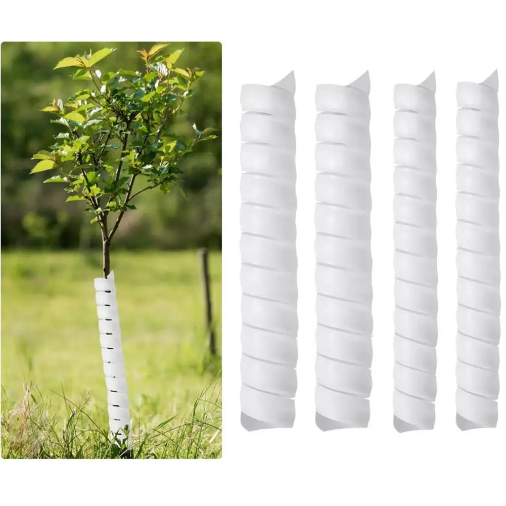 4Pcs Tree Trunk Protector Protect Saplings Plants from Rodents Mowers Spiral Tree Guard Tree Wrap Small Trees Trunk Protector