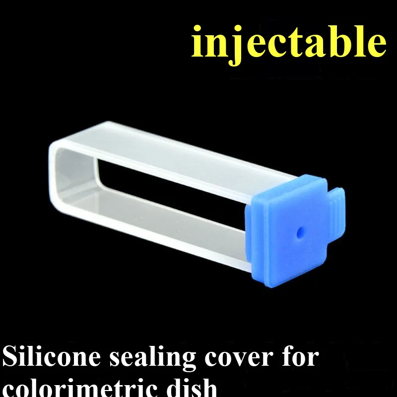 10mm colorimetric dish sealed lid - silicone material - sealed - injectable
