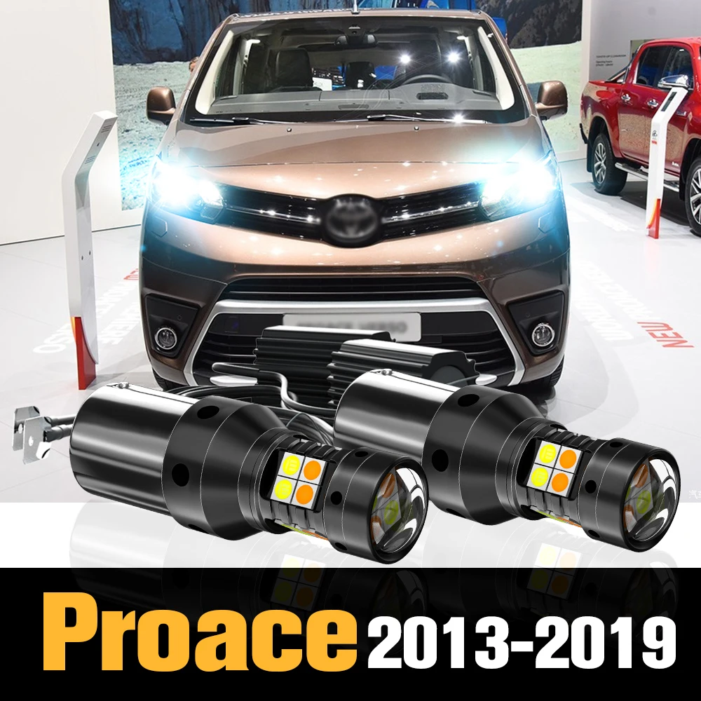 

2pcs Canbus LED Dual Mode Turn Signal+Daytime Running Light DRL Accessories For Toyota Proace 2013-2019 2014 2015 2016 2017 2018