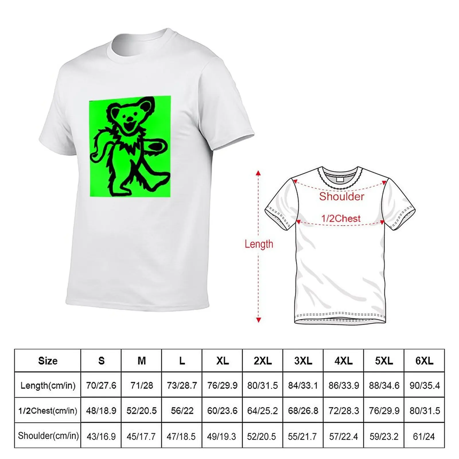 Greatful Dead Bear T-Shirt t shirts cotton 100% funny t shirts cotton T-Shirt