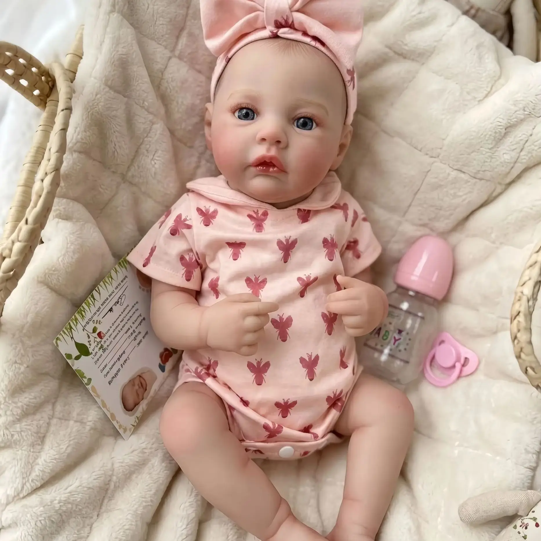 18inch Hand Painted Vinyl Collectible Art Doll with Decor Accessories for Display
