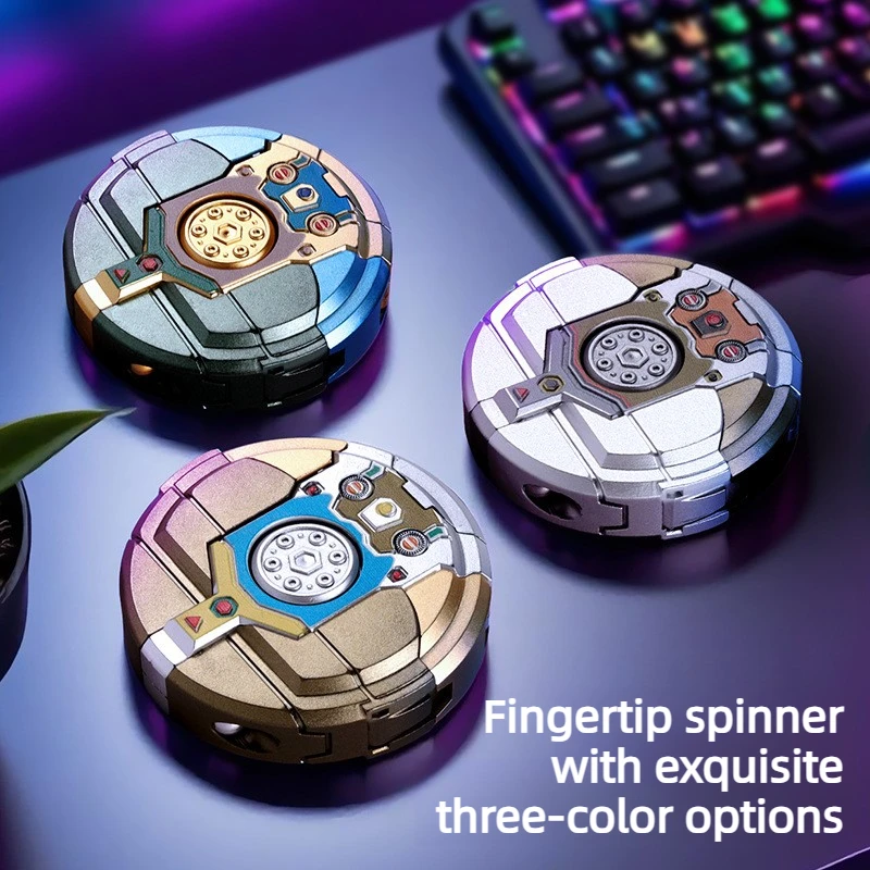 1pc che trasforma il giroscopio da dito e il robot Mecha Fidget Toys con gioco sensoriale elastico Regalo in plastica durevole per il divertimento della festa di compleanno