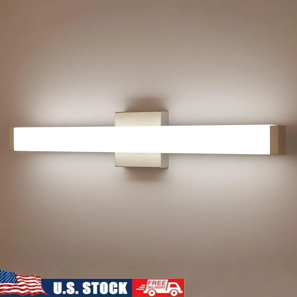 

Bathroom Vanity Light LED Wall Bar Natural White Light Fixtures Over Mirror Waterproof Modern Makeup Lighting 14W 4000K Brushed