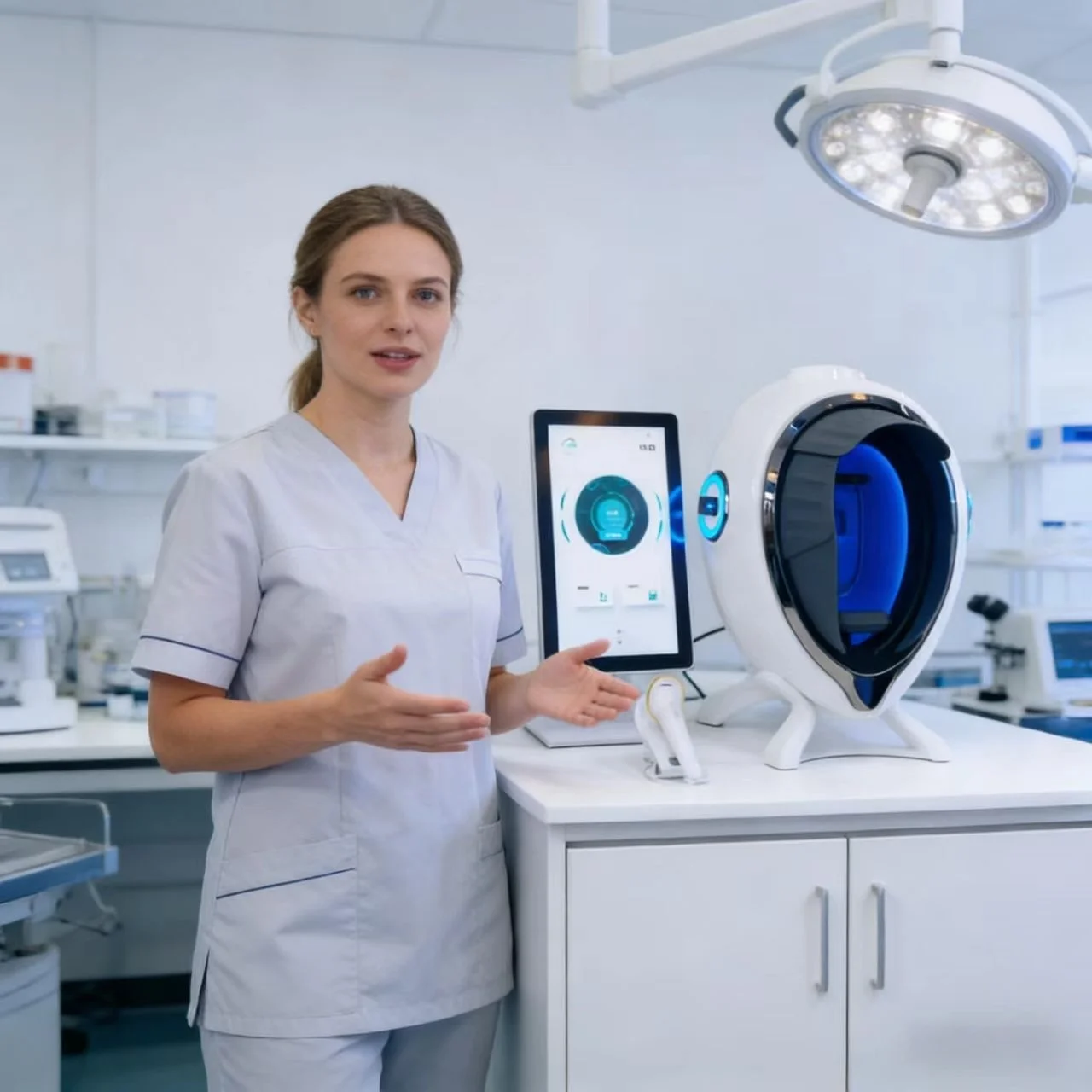 Esintelligent Scanner Skin Analyzer Device Facial Skin Analysis AI Skin Arrivals 3D Analyzer Facial Skin Test