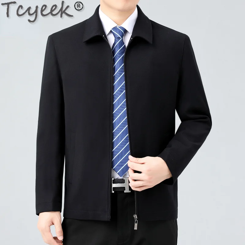 Tcyeek Winter Fall 85% Wool Jacket Men Casual Wool & Blends Coat Fashion Loose Woolen Jackets Man Clothes New Casaco Masculino