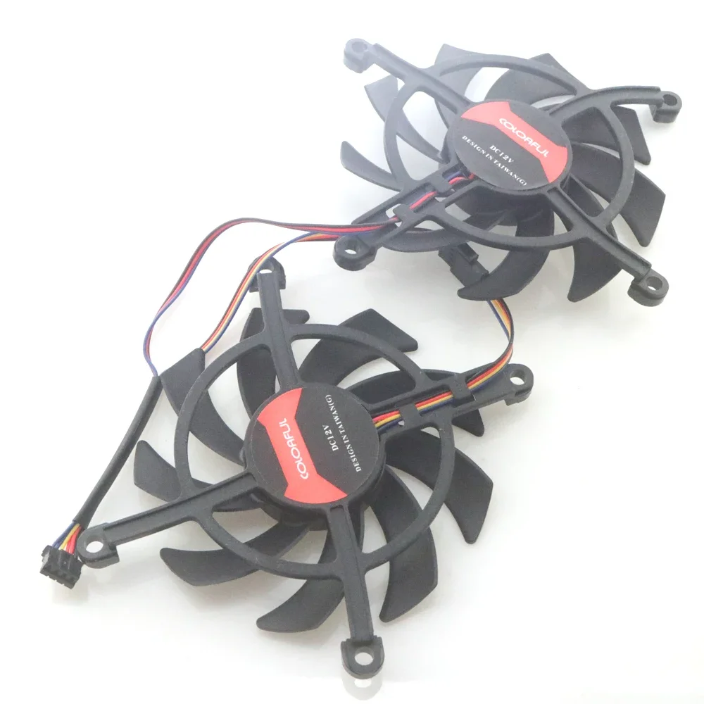 冷却ファンvgaグラフィックカード,4線式,4ピン,12v,カラー,gtx1660,1650, 1660s,rtx2060s,バッチあたり2個,送料無料