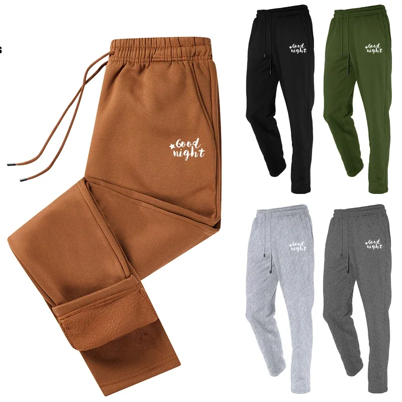 

Printed Men's Autumn Fitness Spring Solid Color Loose Fit Jogging Trousers Streetwear Sweatpants Outfit