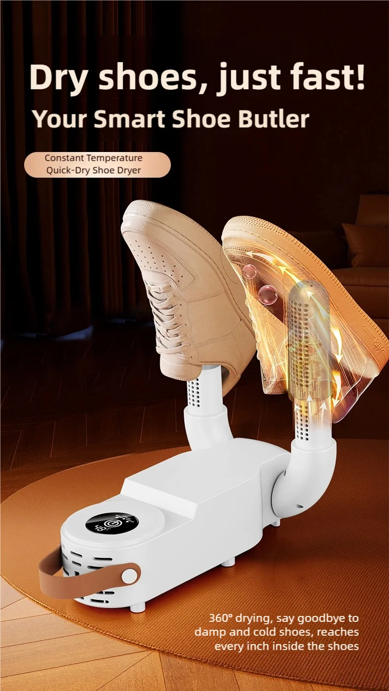 TINSOL Neuer intelligenter Schuhtrockner mit Touchscreen, schnelle Erwärmung, Sterilisation, Heizung, Socken, Trockner, heißer Luft, desodorierender Luftentfeuchter – Detail 3