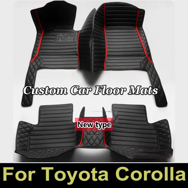 Car Floor Mats For Toyota Corolla X 10th E140 E150 2013 2012 2011 2010 2009 2008 2007 2006 Double Layer Wire Loop Rugs