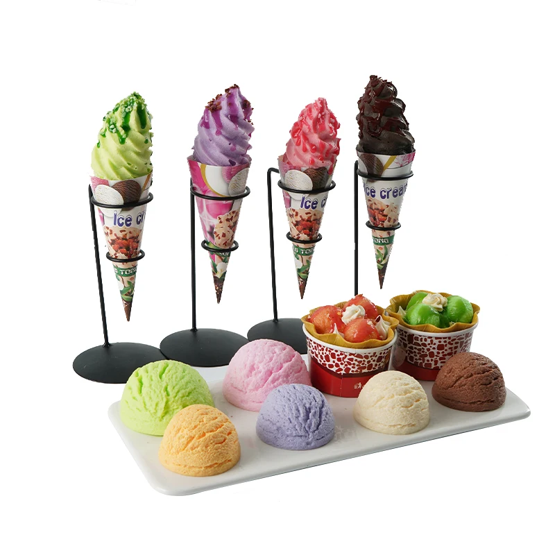 Simulation Ice Cream Ball Fake Food Props Ice Cream Ice Cream Children Play House Toy Dessert Shop Propaganda Shooting Decor