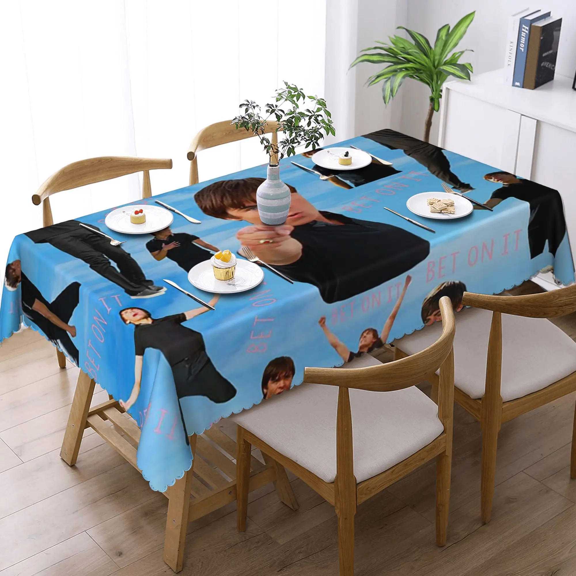 

Zac Efron Troy Bolton Bet On It High School Musical Rectangular Tablecloth Table Cover Festival Party Decorations Table Cloth