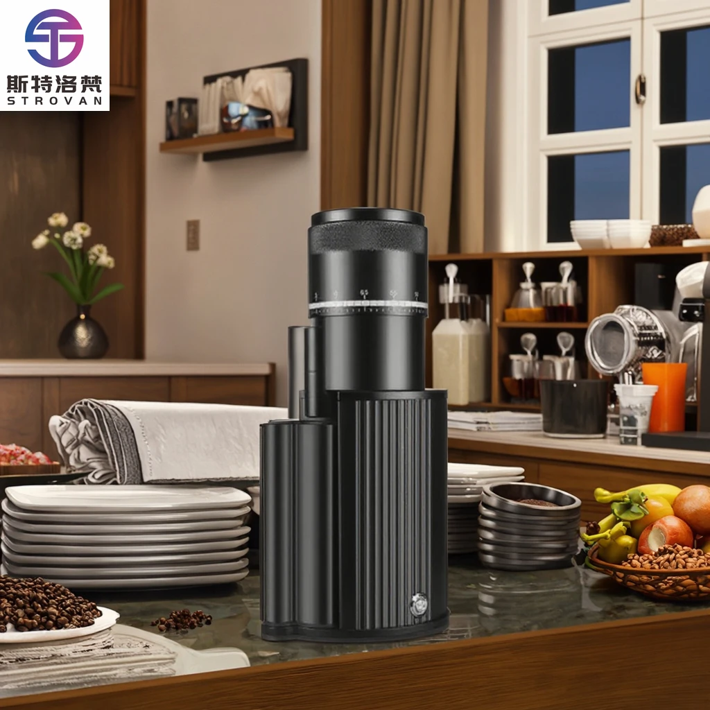 Specialty Coffee Espresso Grinder Machine Stainless Steel Conical Burr 48MM 100-240V Electric Adapter for  Outdoor Use